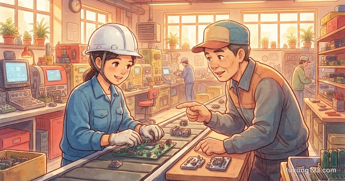 Từ vựng tiếng Hàn công xưởng và câu giao tiếp trong xưởng