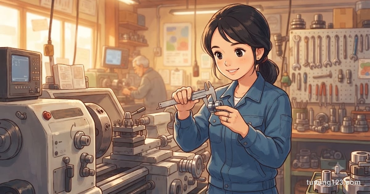 Từ vựng tiếng Nhật cơ khí: máy, dụng cụ, hàn và bản vẽ