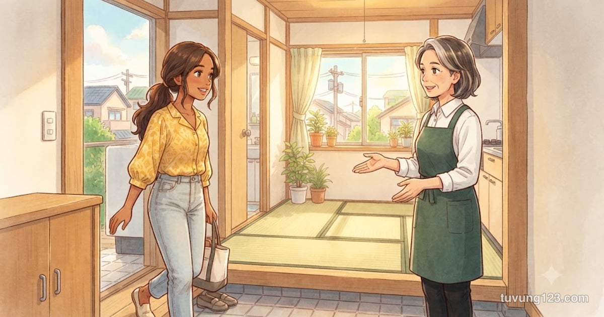 Từ vựng tiếng Nhật nhà ở: phòng, đồ dùng, nhà bếp và từ khi thuê nhà