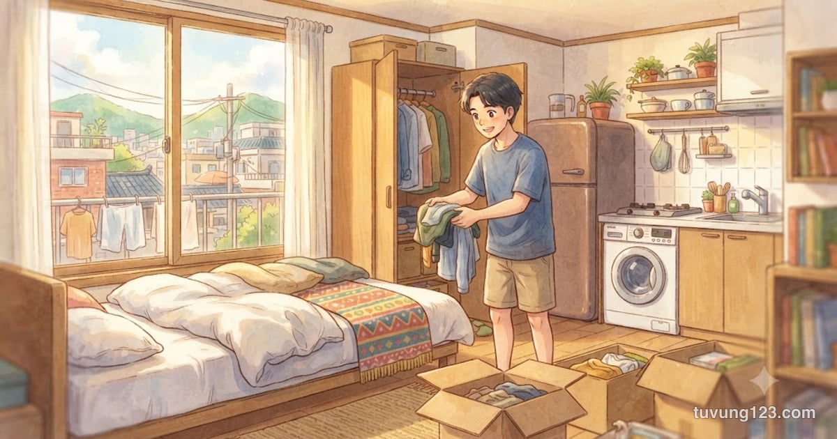 Từ vựng tiếng Hàn về đồ dùng trong nhà theo từng phòng