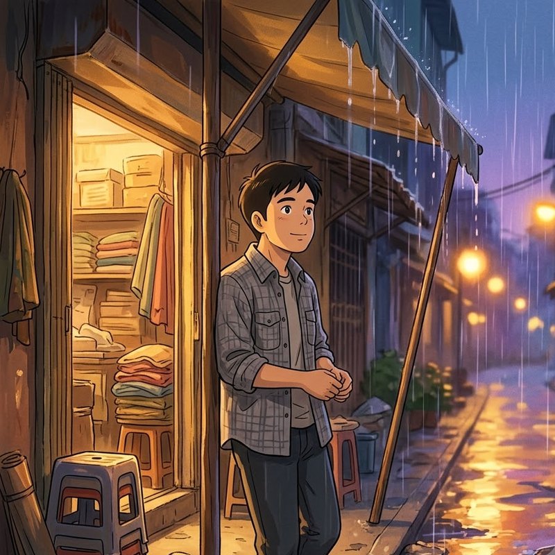 Trú mưa dưới mái hiên
